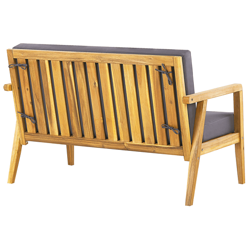 Conjunto de jardim com mesa 4 lugares PALLANO Madeira de acácia Cinzento escuro