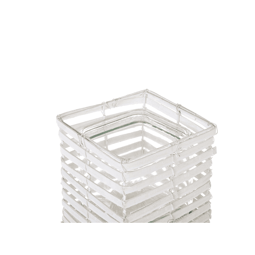 Conjunto de 3 castiçais MAROLA Madeira de chopo 543420 cm Branco