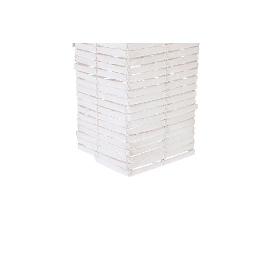 Conjunto de 3 castiçais MAROLA Madeira de chopo 543420 cm Branco