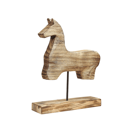 Acessório decorativo Cavalo COLIMA Madeira de paulownia Castanho claro