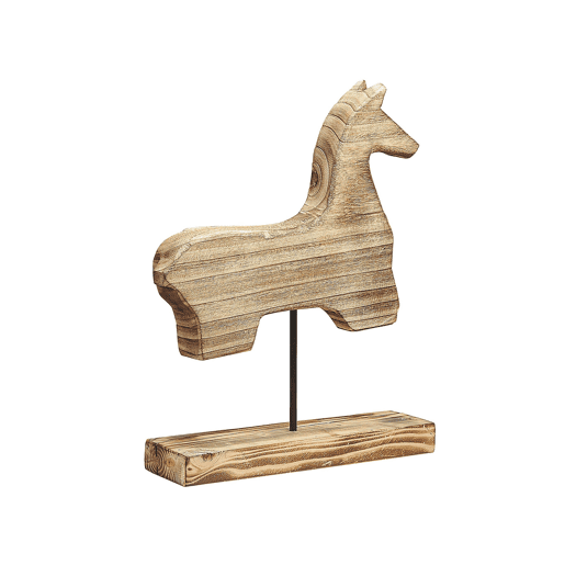 Acessório decorativo Cavalo COLIMA Madeira de paulownia Castanho claro
