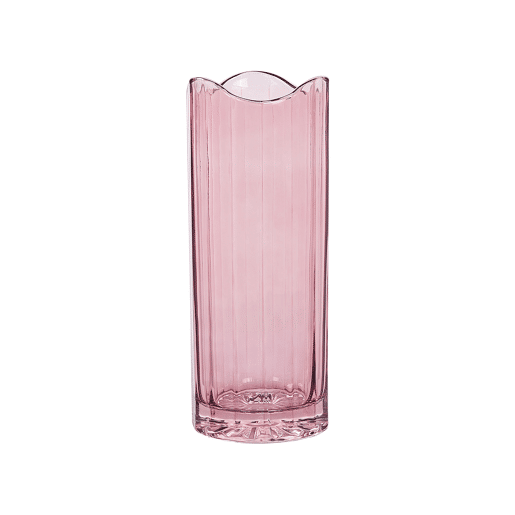 Jarro de flores PERDIKI Vidro 30 cm Rosa
