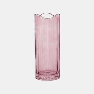 Jarro de flores PERDIKI Vidro 30 cm Rosa