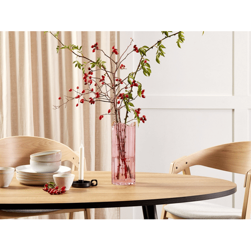 Jarro de flores PERDIKI Vidro 30 cm Rosa