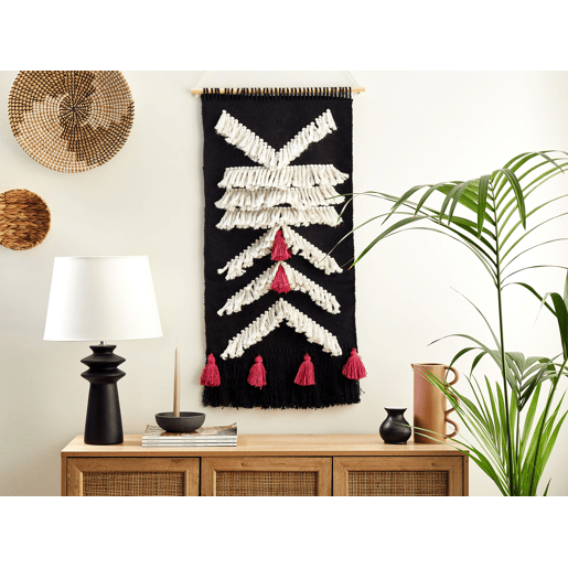 Decoração de parede em tecido PAKPATTAN Algodão 123 cm Preto