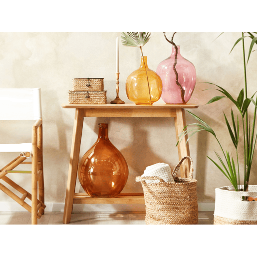 Jarro de flores ROTI Vidro 39 cm Rosa