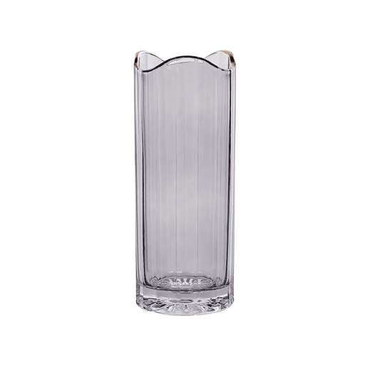 Jarro de flores PERDIKI Vidro 30 cm Cinzento
