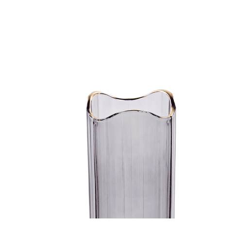 Jarro de flores PERDIKI Vidro 30 cm Cinzento