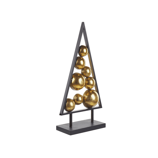 Figura decorativa preto e dourado 65 cm RANUA