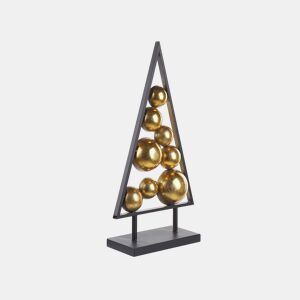 Figura decorativa preto e dourado 65 cm RANUA