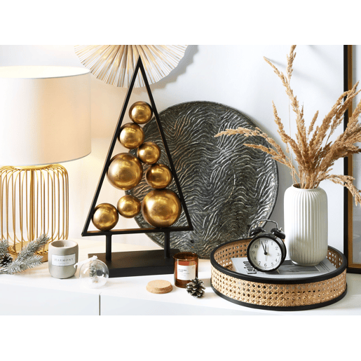 Figura decorativa preto e dourado 65 cm RANUA