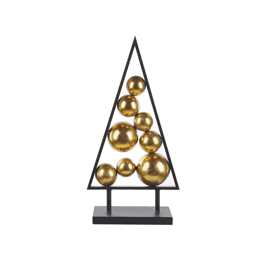 Figura decorativa preto e dourado 65 cm RANUA