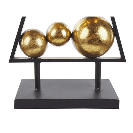 Figura decorativa preto e dourado 65 cm RANUA