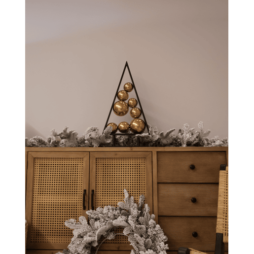 Figura decorativa preto e dourado 65 cm RANUA