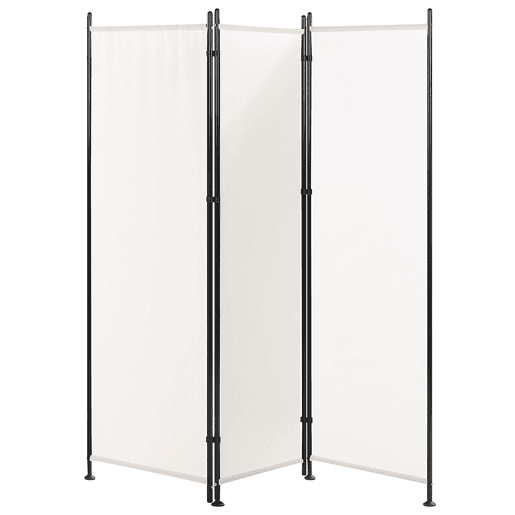Biombo com 3 painéis NARNI Branco 161 cm 170 cm