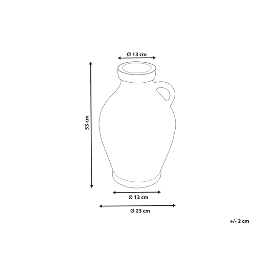 Jarro decorativo MASSALIA Cerâmica 33 cm Branco