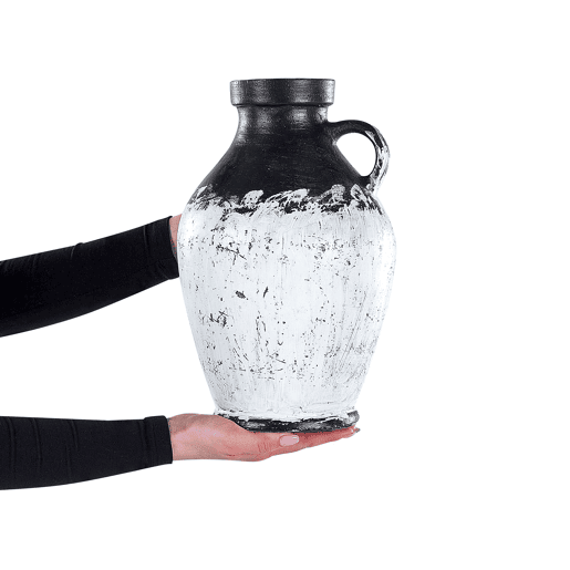 Jarro decorativo MASSALIA Cerâmica 33 cm Branco