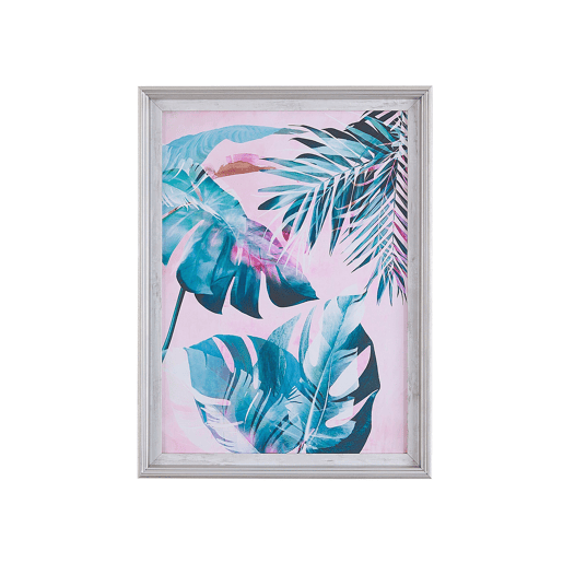 Impressão para parede com moldura AGENA Motivo floral 30 x 40 cm Azul