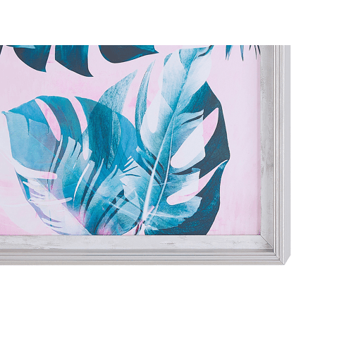 Impressão para parede com moldura AGENA Motivo floral 30 x 40 cm Azul