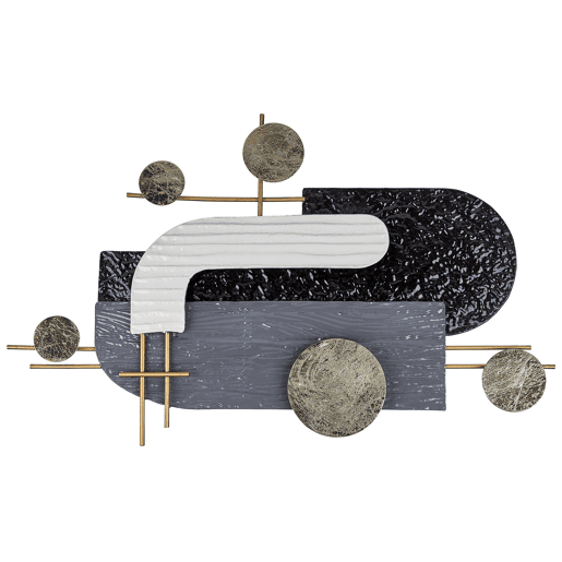 Decoração de parede LUTETIUM Metal 55 cm Preto