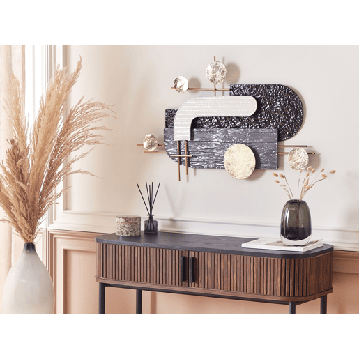 Decoração de parede LUTETIUM Metal 55 cm Preto