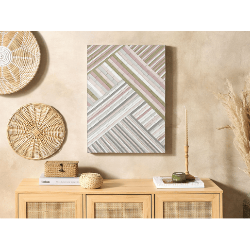 Decoração de parede TEMBESI Vidro 70 cm Multicolor