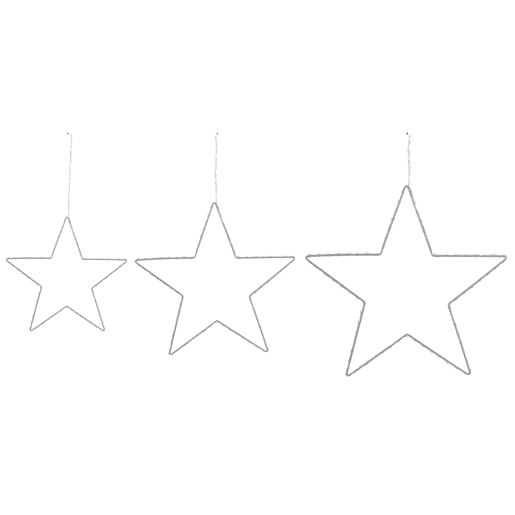 Conjunto de 3 decorações de parede com LED em forma de estrela KUNNARI