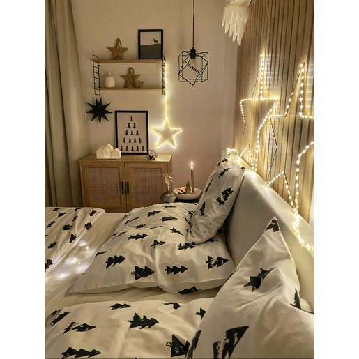 Conjunto de 3 decorações de parede com LED em forma de estrela KUNNARI