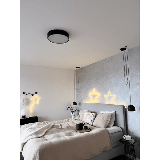 Conjunto de 3 decorações de parede com LED em forma de estrela KUNNARI