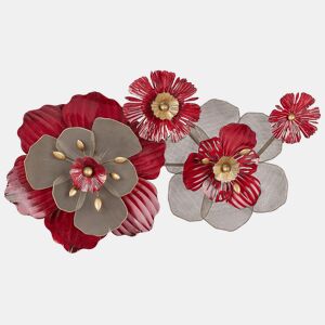 Decoração de parede Flor SCANDIUM Metal 45 cm Vermelho
