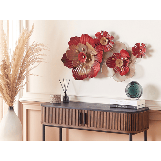 Decoração de parede Flor SCANDIUM Metal 45 cm Vermelho