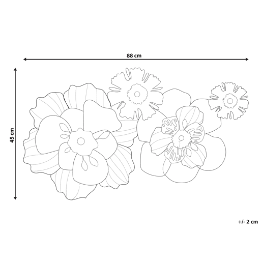 Decoração de parede Flor SCANDIUM Metal 45 cm Vermelho