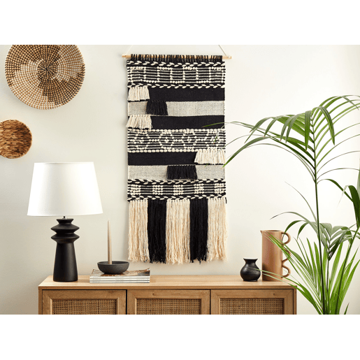 Decoração de parede em tecido MURIDKE Algodão 145 cm Creme
