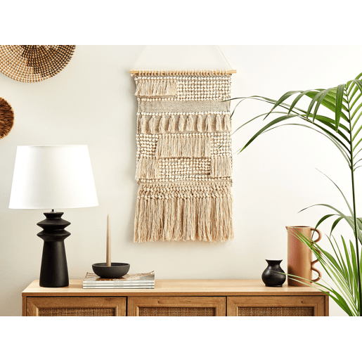 Decoração de parede em tecido GUJRAT Algodão 102 cm Creme