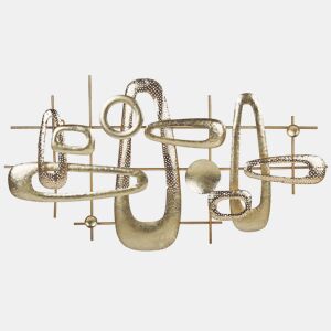 Decoração de parede MANGANESE Metal 50 cm Dourado