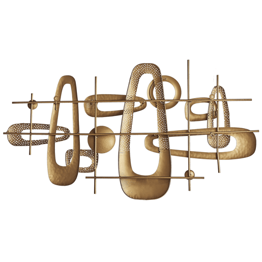 Decoração de parede MANGANESE Metal 50 cm Dourado