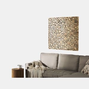 Decoração de parede TWIG Madeira de teca 85 cm Castanho claro