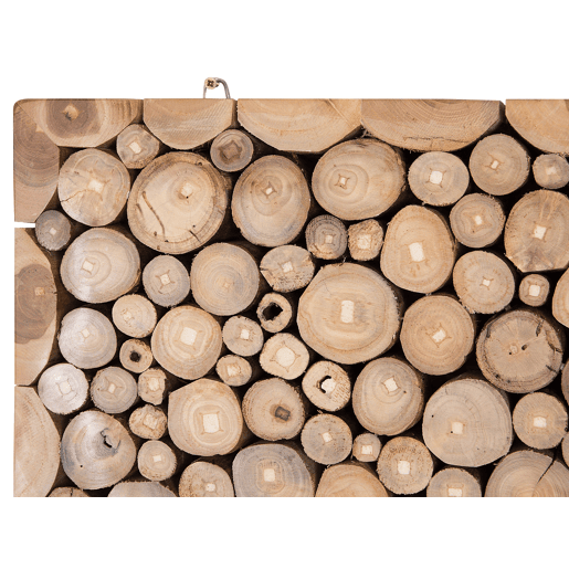 Decoração de parede TWIG Madeira de teca 85 cm Castanho claro
