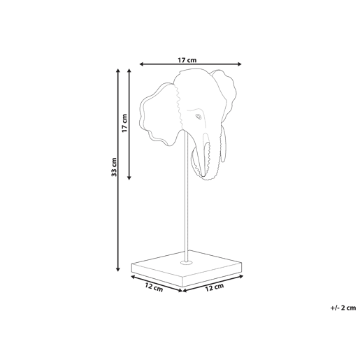 Acessório decorativo Elefante KASO Metal Dourado