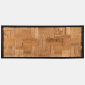 Decoração de parede TOLUCA Madeira de teca 40 cm Castanho