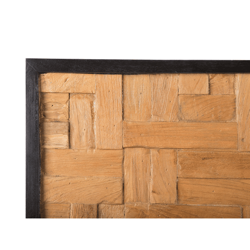 Decoração de parede TOLUCA Madeira de teca 40 cm Castanho