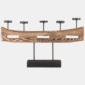 Candelabro GUATEMALA Pinho 36 cm Castanho