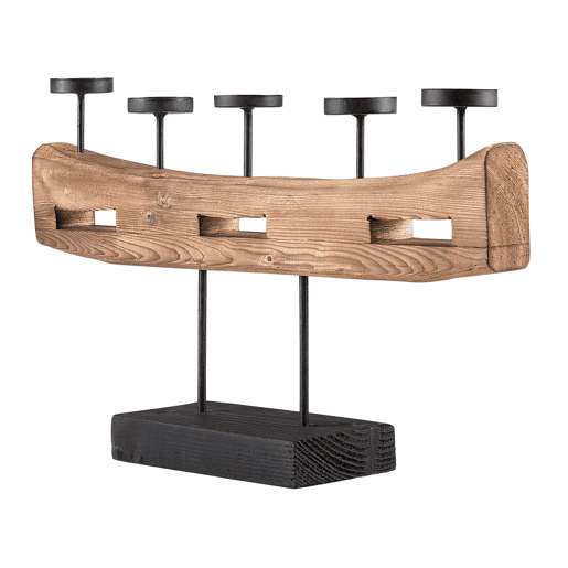 Candelabro GUATEMALA Pinho 36 cm Castanho