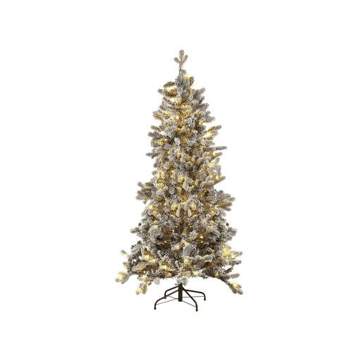 Árvore de Natal artificial com neve LED TATLOW 180 cm Verde