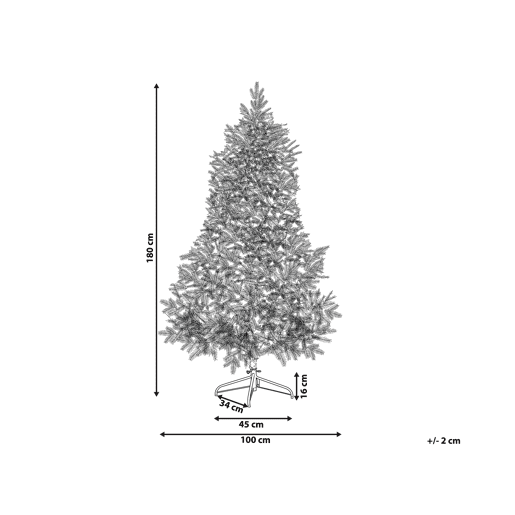 Árvore de Natal artificial com neve LED TATLOW 180 cm Verde