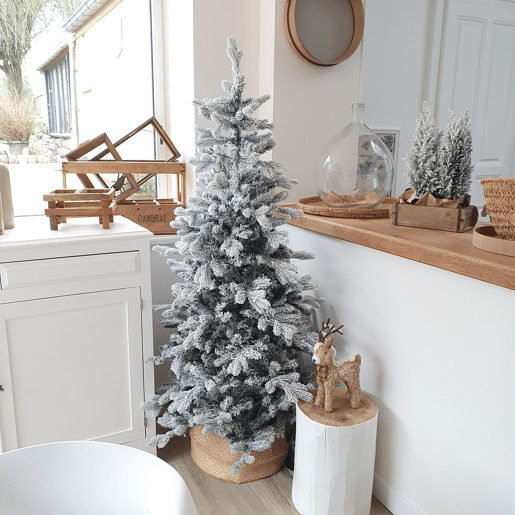 Árvore de Natal artificial com neve LED TATLOW 180 cm Verde