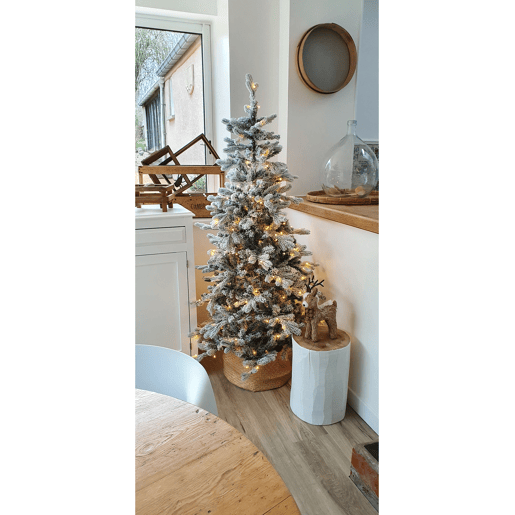 Árvore de Natal artificial com neve LED TATLOW 180 cm Verde