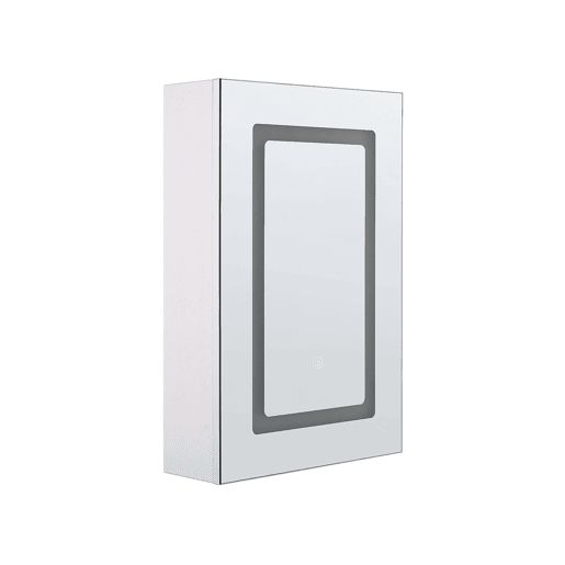 Móvel de casa de banho suspenso com espelho LED CONDOR 40 cm 60 cm Branco