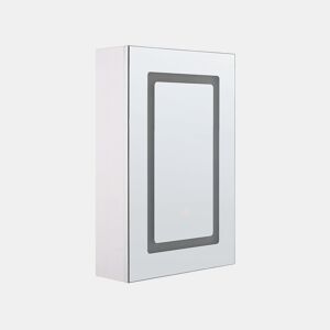 Móvel de casa de banho suspenso com espelho LED CONDOR 40 cm 60 cm Branco