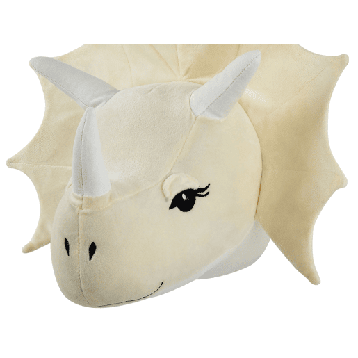 Decoração de parede para crianças Dinossauro REXX Algodão 29 cm Creme claro